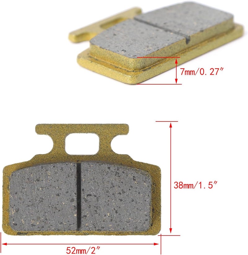 Minho Motorcycle Front Disc Brake Pads Compatible with Chinese GY6 Scooter JOG Taotao 150 Go Kart GY6 49cc 50cc 125cc 150cc 200cc 250cc ATV Dirt Bike Pit Bike Roketa TaoTao Baja Sunl - Image 3